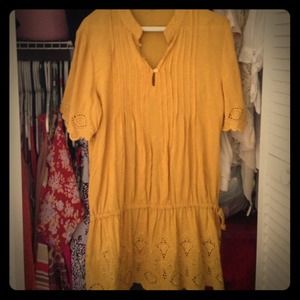 Vintage inspired mustard top / dress