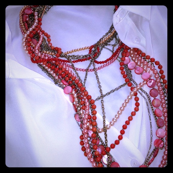 Sequin multi strand necklace