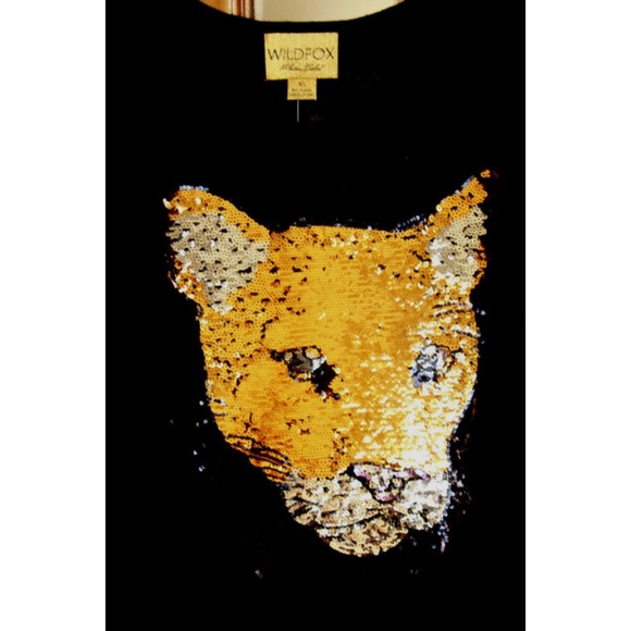 WILDFOX Sequin Panther Sweater | BRAND NEW - Picture 4 of 4