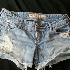 Distressed Denim Shorts