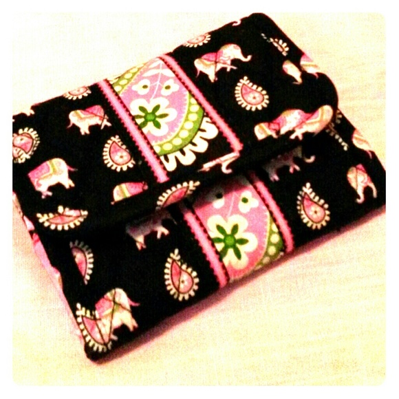 Vera Bradley Bags Pink Elephants Velcro Wallet Poshmark