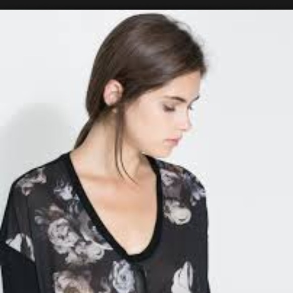 πHost Pick X2π new Zara viscose t shirt - Picture 2 of 3