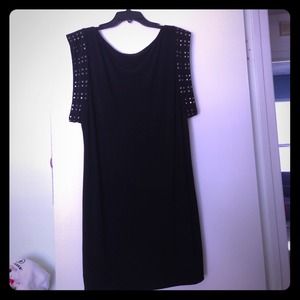 Studded black party dress