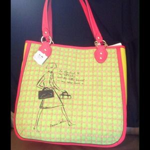 Coach Poppy Bonnie Cashin Plaid Tote/Celadon