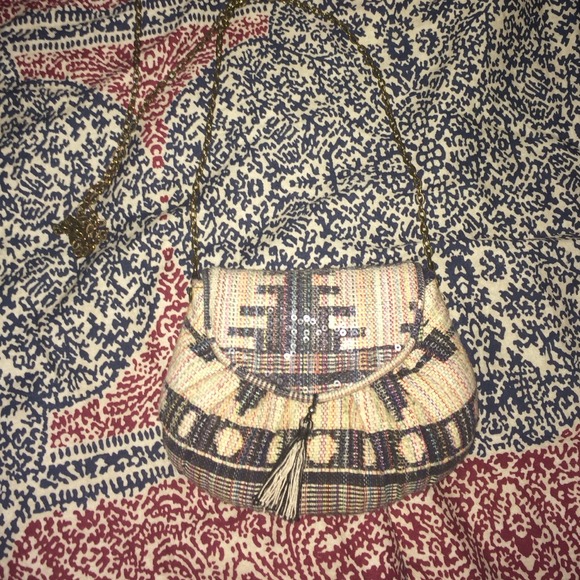 Mini Shimmer Aztec Bag