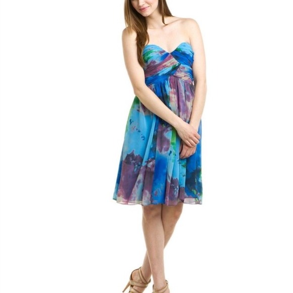 💐SOLD💐 Donna Morgan Blue Printed Dress 10US