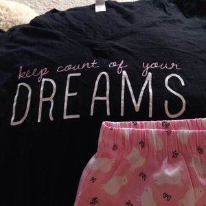 Pajama set. Shirt and shorts. Never worn.