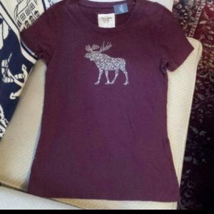 NWT Abercrombie & Fitch Maroon T-shirt