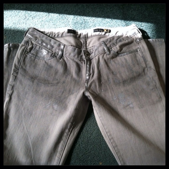 🚫bundled🚫Express metallic silver jeans - Picture 2 of 3