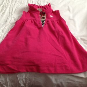 Size 9 mos girls Burberry sleeveless shirt NWT