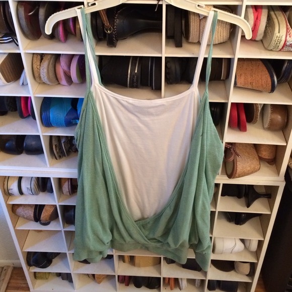 Green and White striped torrid tank - Picture 2 of 3