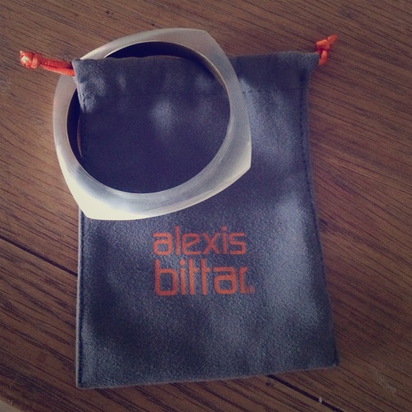 Silver Lucite Alexis Bittar Bangle