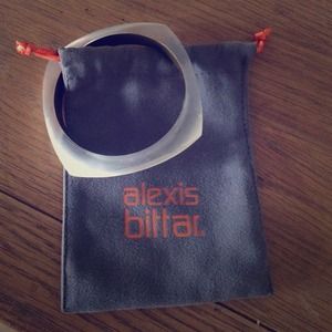 Silver Lucite Alexis Bittar Bangle