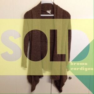 brown cardigan