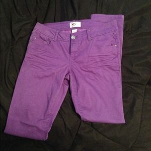 Purple skinny jeans