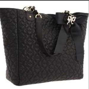 Betsy Johnson Quilted Love Tote!!!!! Black !!