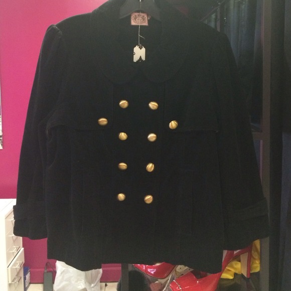 Authentic Juicy Couture black corduroy jacket