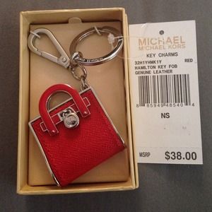 On Hold: Michael Kors Red Handbag Keychain