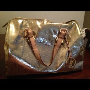 SOLD!!!! Gold Michael Kors Large Satchel