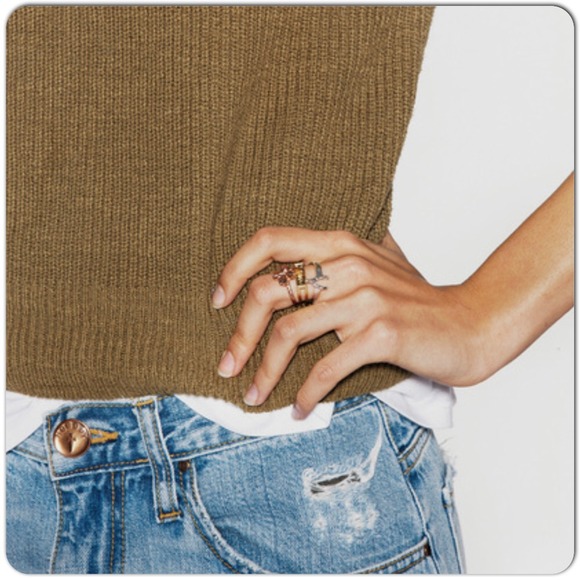 JewelMint Mixed Metal Stackable Rings - Picture 3 of 3