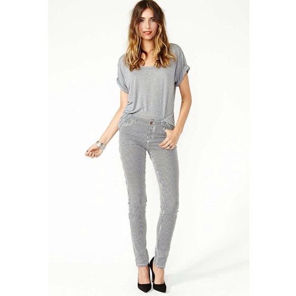 Nasty Gal striped skinny jeans ON HOLD @mdbazan44