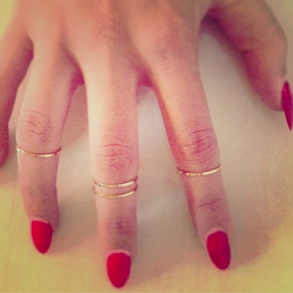 (8)Gold Tone Mid Knuckle Rings❤️LastSet!