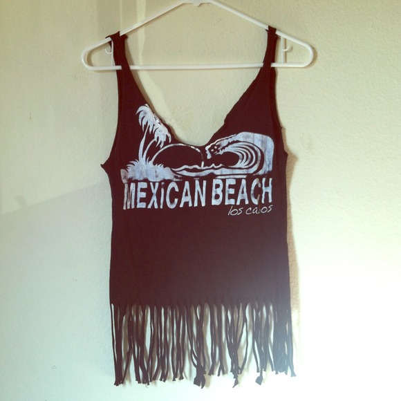 Bundled♡Mexican Beach fringe crop top🌴🌊