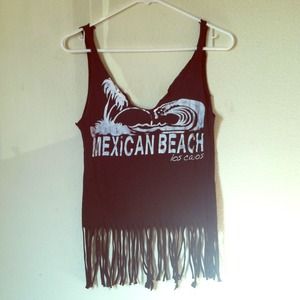 Bundled♡Mexican Beach fringe crop top🌴🌊