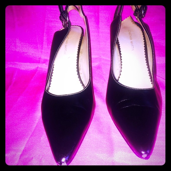 🚫BUNDLED🚫Sling back Buckle ,Black Heels 8.5