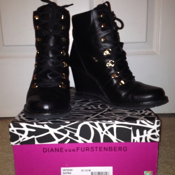 DVF wedge booties