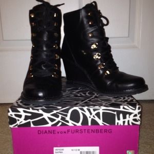 DVF wedge booties
