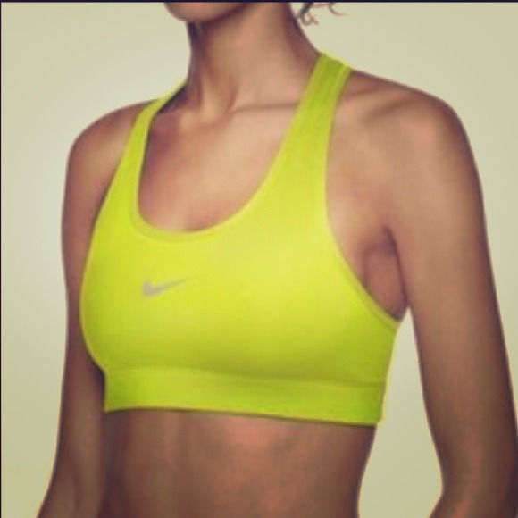 Yellow Nike Dry Fit Sports Bra