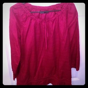 ❤️️new❤️️ Maroon quarter sleeve boho top sz L