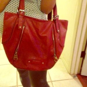 Red nine west purse