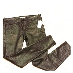 Rich & Skinny coated black skinny jeans