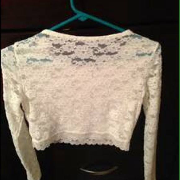 White long sleeve crop top - Picture 2 of 2