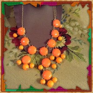 Orange Bib Necklace.