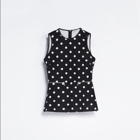 💥💥SOLD💥💥 Zara polka dot peplum top
