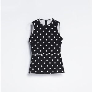 💥💥SOLD💥💥 Zara polka dot peplum top