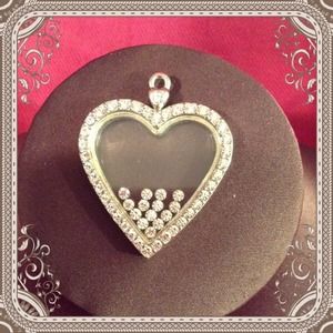 Floating Crystal Heart Pendant.
