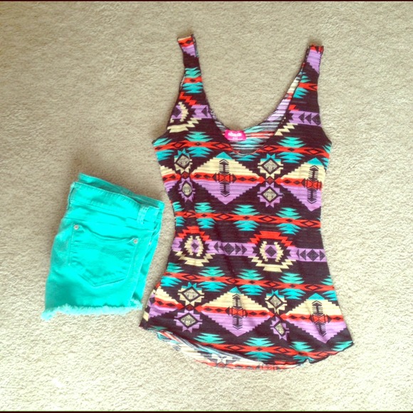 Aztec Print Knitted Tank