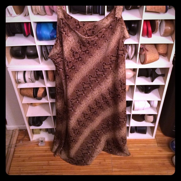 Brown print dress