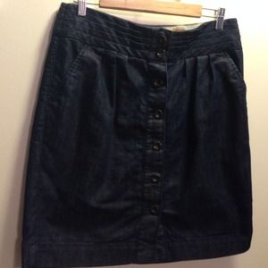 Anthropologie Denim Button Front Skirt size 12