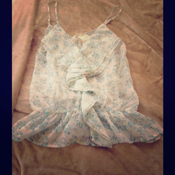 Ruffle chiffon top