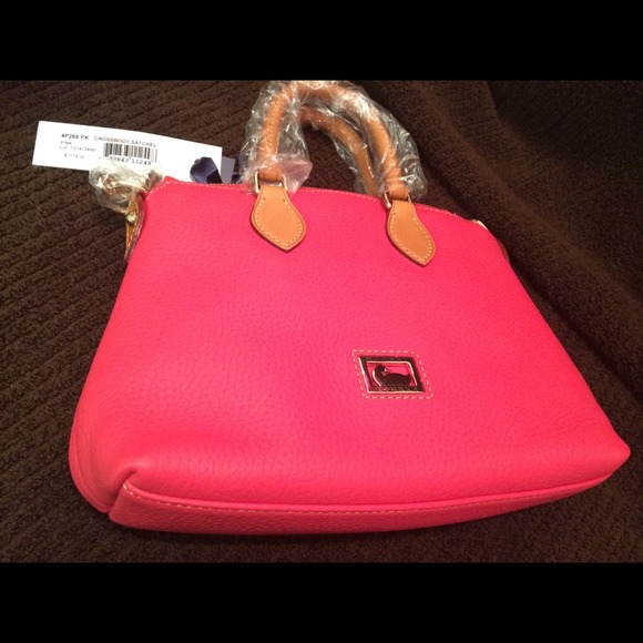 Authentic Dooney & Bourke hot pink leather purse!