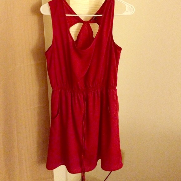 Ruby red mini dress
