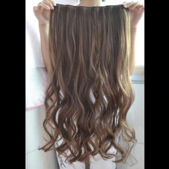 RESERVED 24" Dark Auburn Curly Hair Extension