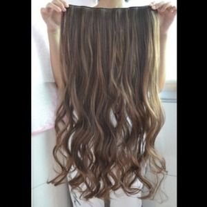 RESERVED 24" Dark Auburn Curly Hair Extension