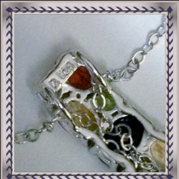 S/S 925 with multi gem pendant on 18" chain - Picture 9 of 10