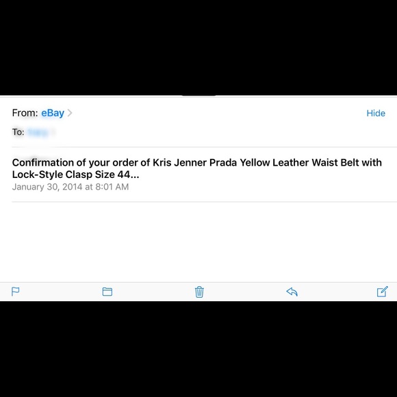 Kris Jenner prada yellow belt won in a auction. - Picture 4 of 4